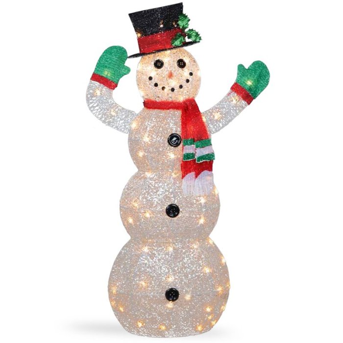 Crystal Snowman Christmas Indoor/Outdoor Decoration Lighted Display