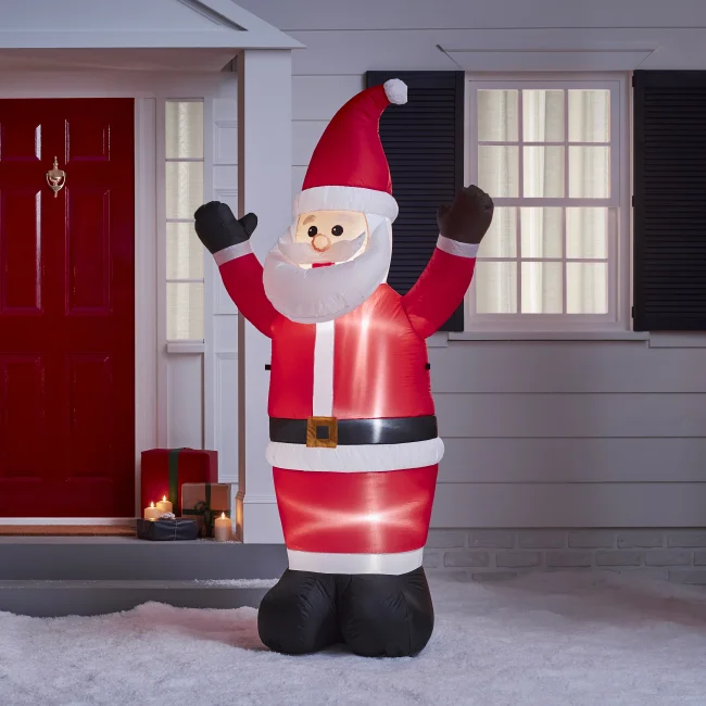 Jolly Waving Santa Christmas Inflatable