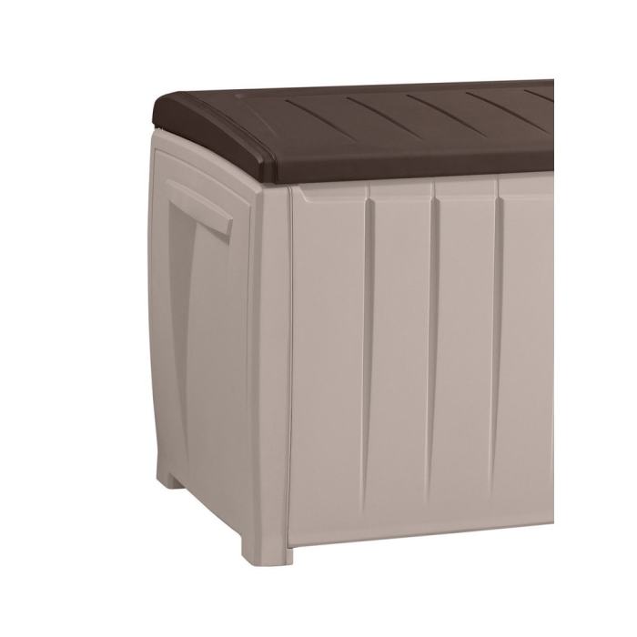 90-gallon Brown Plastic Deck Storage Box