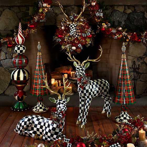 Christmas decoration Festive Plaid Harper Topiary,Harper Holiday Topiary