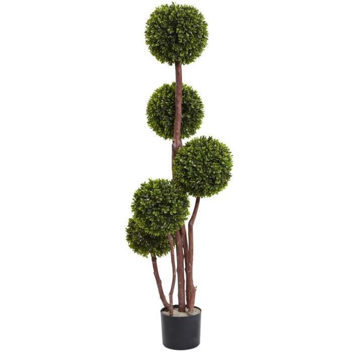 UV Resistant Boxwood Five Ball Topiary