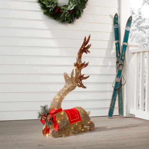 Christmas Resting Reindeer Lighted Display