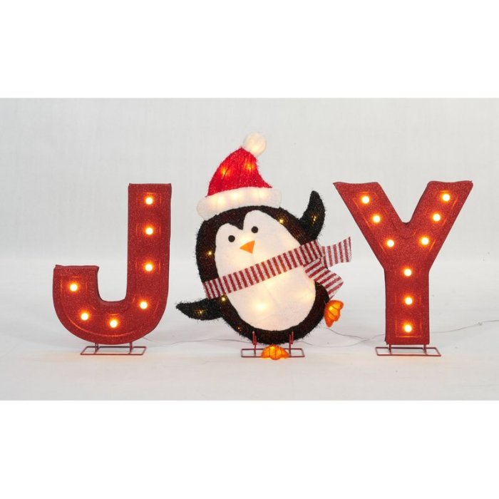 Christmas outdoors Joy Sign Lighted Display