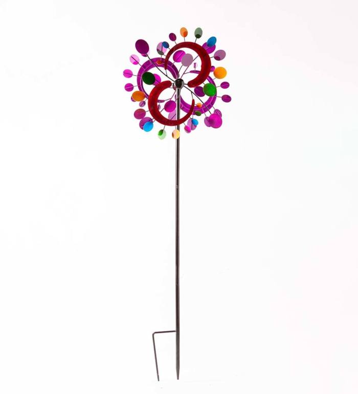 Metal Multi-Colored Pop Art-Inspired Mobile Wind Spinner