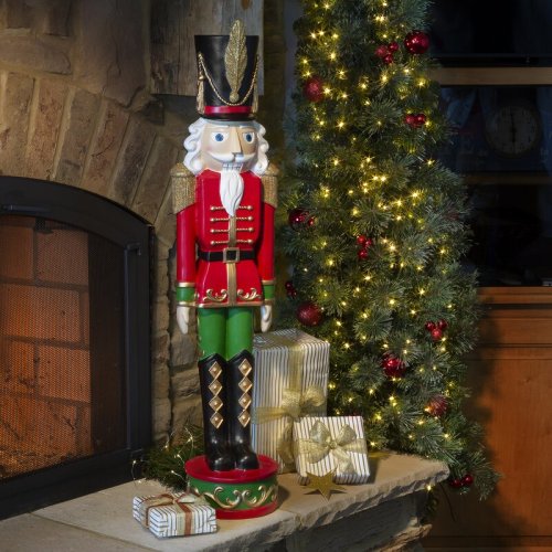 37-Inch Polyresin Christmas Nutcracker in Red/Gold/Green