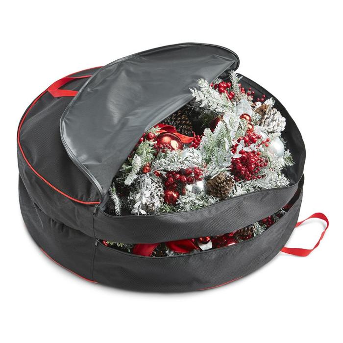 The Double Compartment Holiday Trim Storage Bag