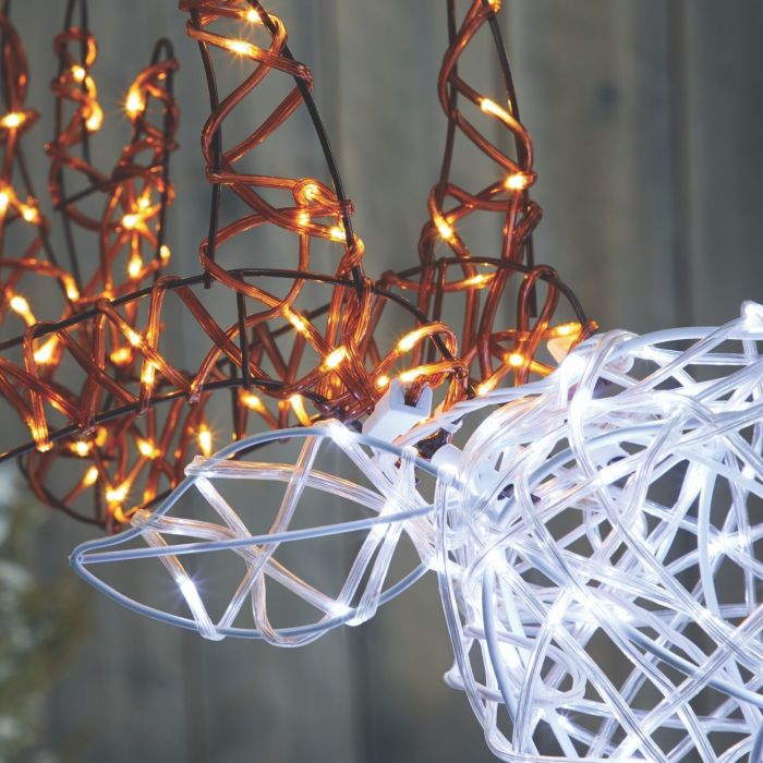 Pre-lit LED Christmas reindeer lawn decoration