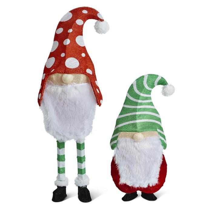 The Illuminated Holiday Yard Gnomes, 2 pieces