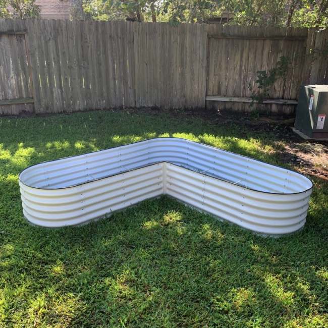 17  Tall L-Shaped Raised Garden Bed Kit - Large Size