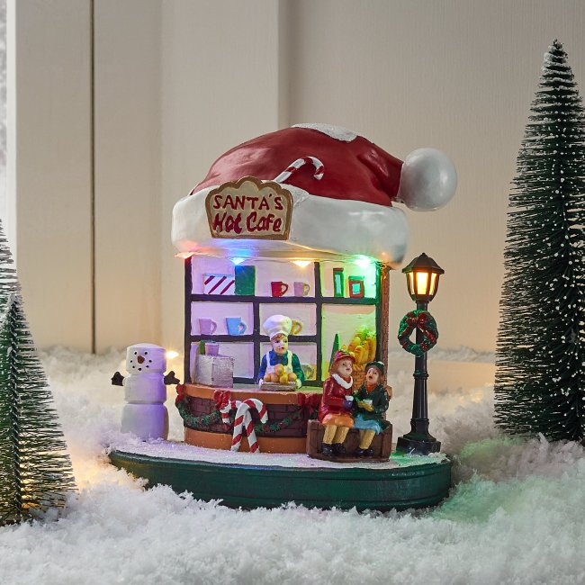 Santa's Cafe Miniature Village Decoration