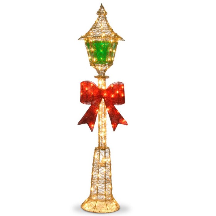 Decorative Christmas Lamp Post Lighted Display
