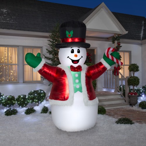 8.5  Christmas Inflatable Snowman, Multicolored