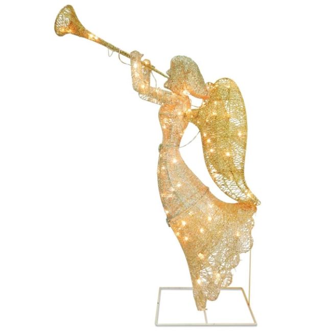 48in. Champagne Angel Decoration with LED Lights