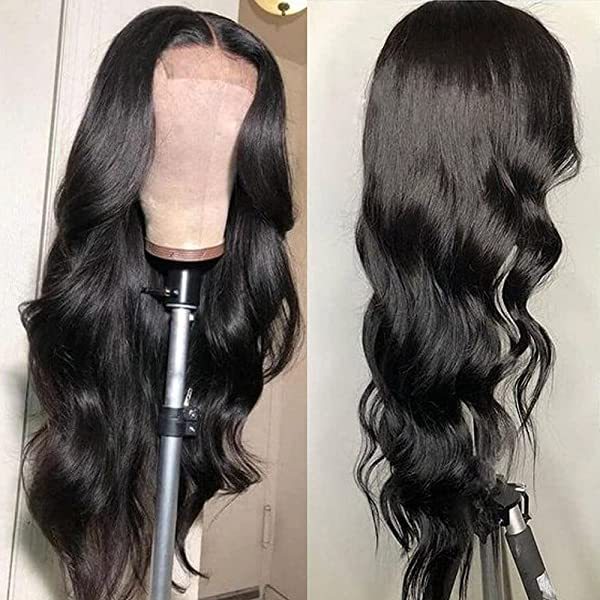 Lace Front Wigs Human Hair Straight Lace Closure Wigs for Black Women 150% Density Brazilian Virgin Human Hair Wigs Pre Plucked with Baby Hair Natural Color (22 Inch) 22 Inch 150% Density Straight Wigs