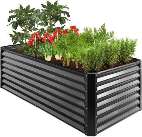 6x3x2ft Outdoor Metal Raised Garden Bed, Deep Root Box Planter for Vegetables, Flowers, Herbs, and Succulents