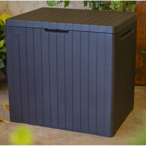 30 Gallons Gallon Water Resistant Lockable Deck Box in Brown