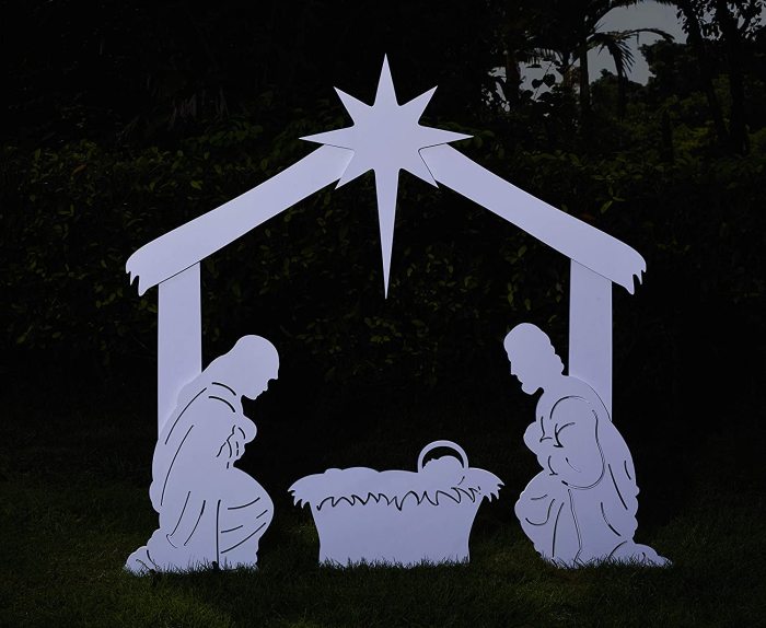 Outdoor Nativity Set for Christmas, Large Outdoor Nativity Scene Manger Scene for Yard