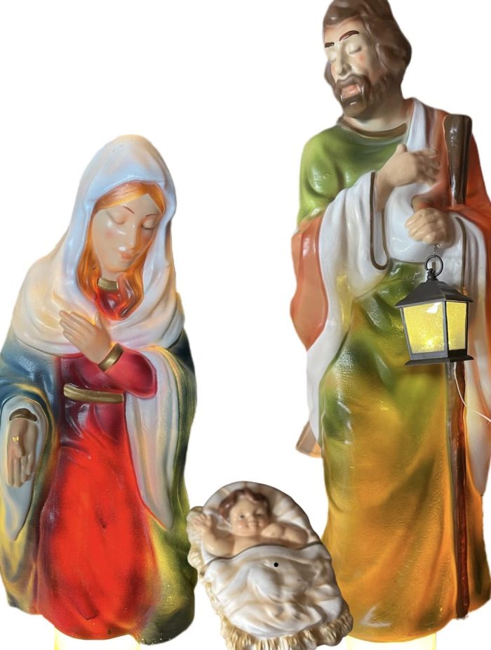 Nativity Set Outdoor 36 inch Blow Mold LED Pre-Lit Holy Family Scene Decoration for Christmas Holiday