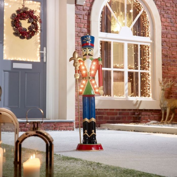 3ft Christmas Nutcracker with Staff