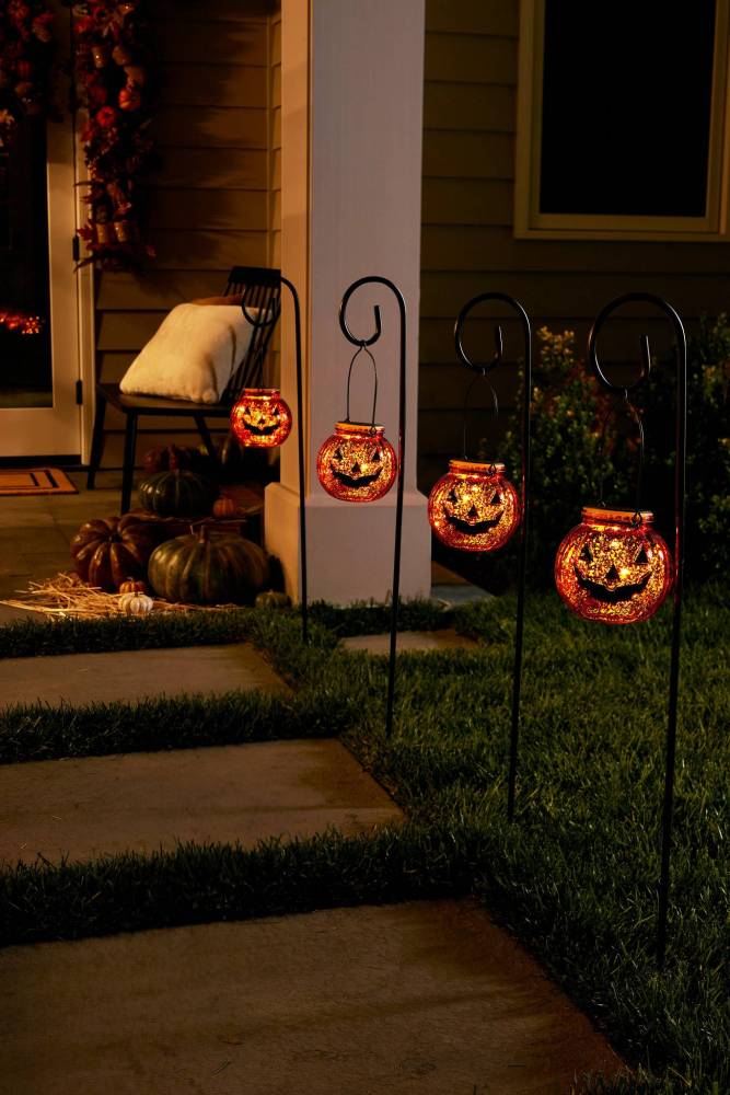 Solar-Powered Halloween Pathway Lights | Halloween season, halloween decorations