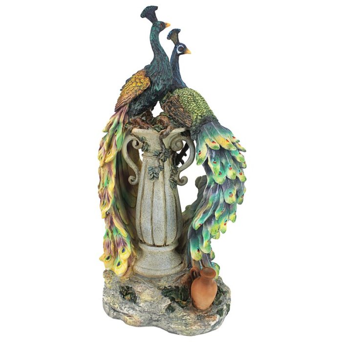 Peacocks in Paradise Statue
