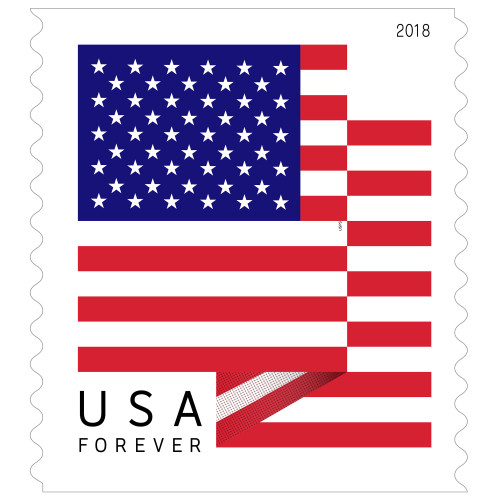 U.S. Flag 2018 First Class Roll of 100  (2000 Pcs)