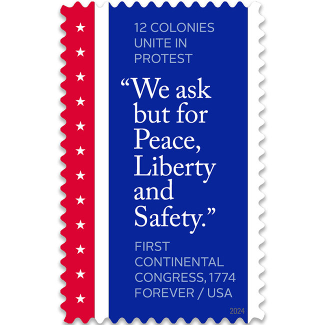 First Continental Congress, 1774 Stamps