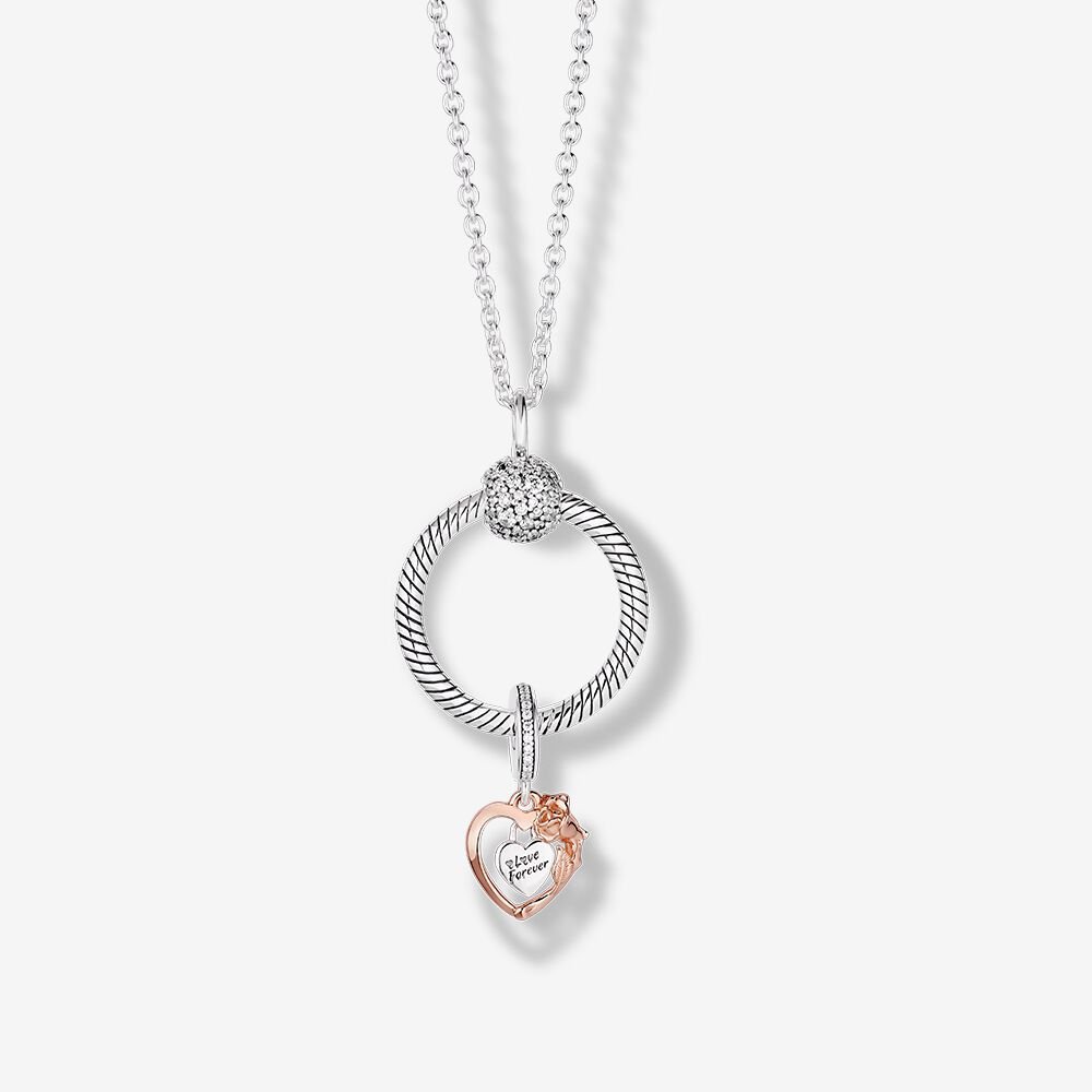 Rose Flower Pandora O Pendant Gift Set