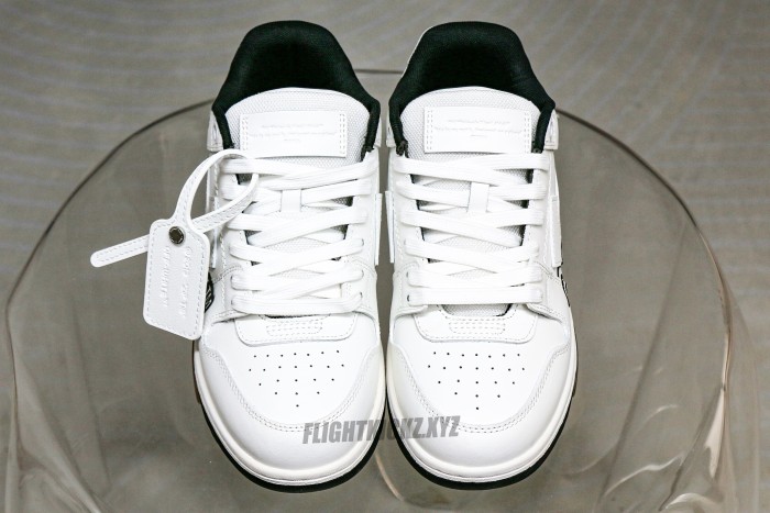 OFF-WHITE Out Of Office OOO Low Tops White Black