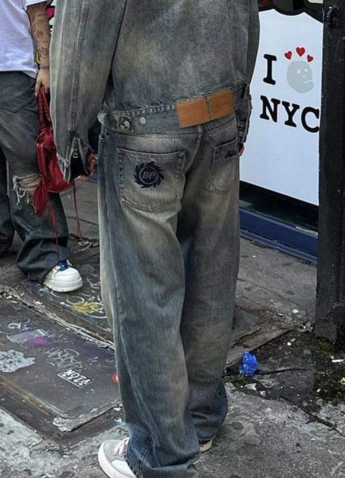 Broken Planet Washed Grey Denim Jeans