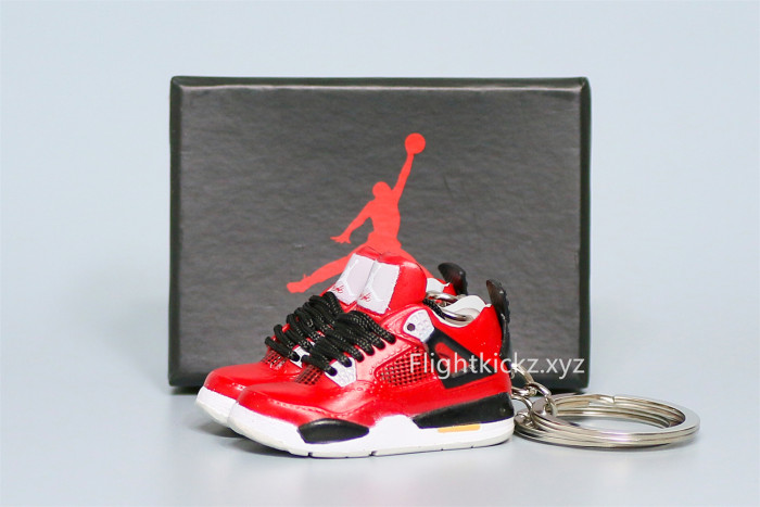 Mini SneakerJordan 4 Retro Toro Bravo 3D keychain