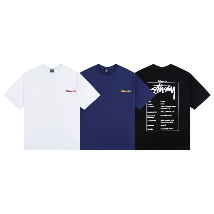 Stussy Merch Tag Print Crew Neck T-shirt