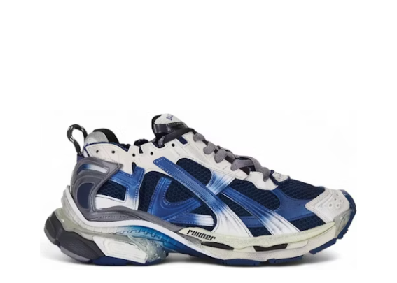 Balenciag* Runner Gradient White Navy Grey