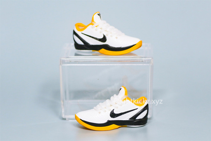 Mini Sneaker Nike Zoom Kobe 6 Protro Playoff Pack White Del Sol 3D keychain