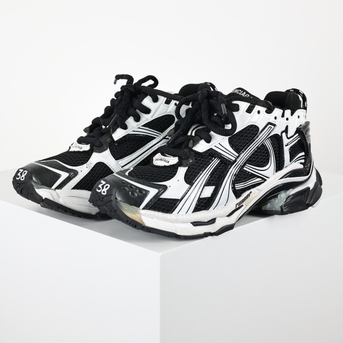 Balenciag* Runner Sneaker 'White Black'
