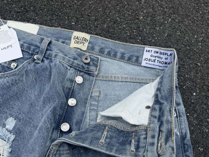 GALLERY.DEPT Distressed Patchwork Flared Jeans