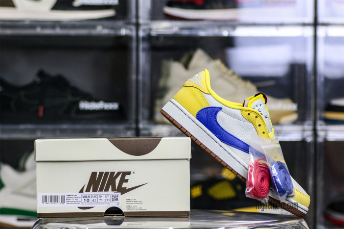 Travis Scott x Air Jordan 1 Retro Low OG SP “Elkins/Canary Yellow”（A1）