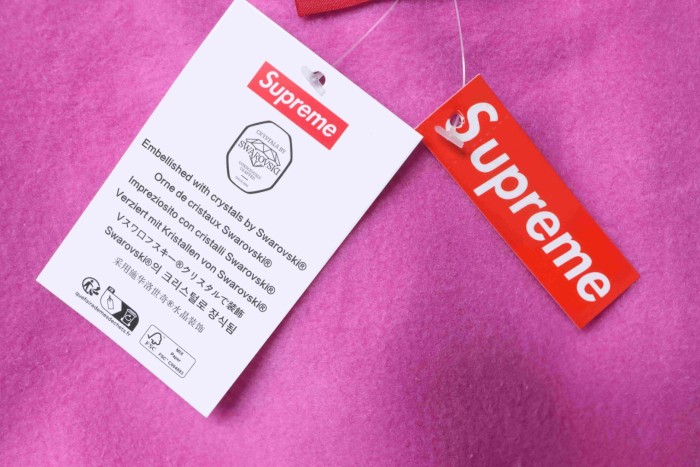 Suprem3 X  Swarovski Motion Logo Hooded Sweatshirt