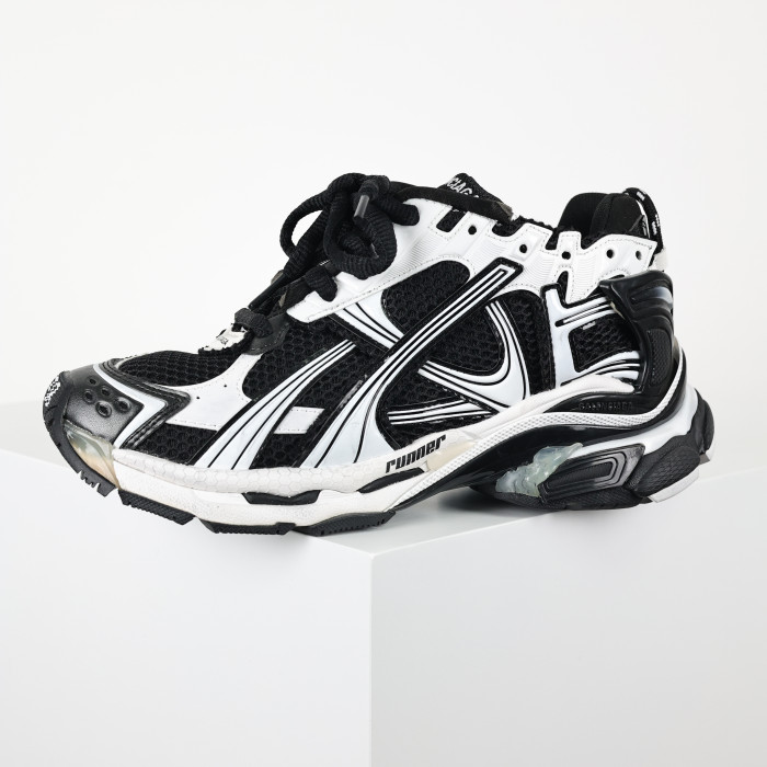 Balenciag* Runner Sneaker 'White Black'