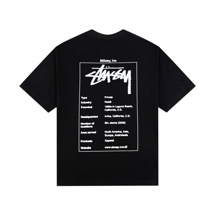 Stussy Merch Tag Print Crew Neck T-shirt