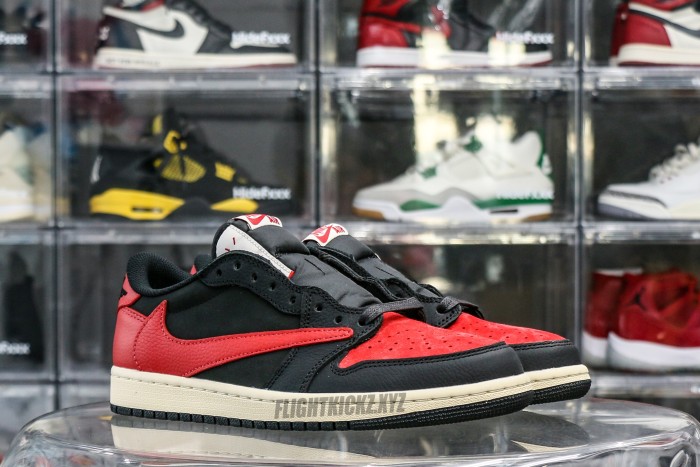 Travis Scott x Air Jordan 1 Low OG Black Red Custom