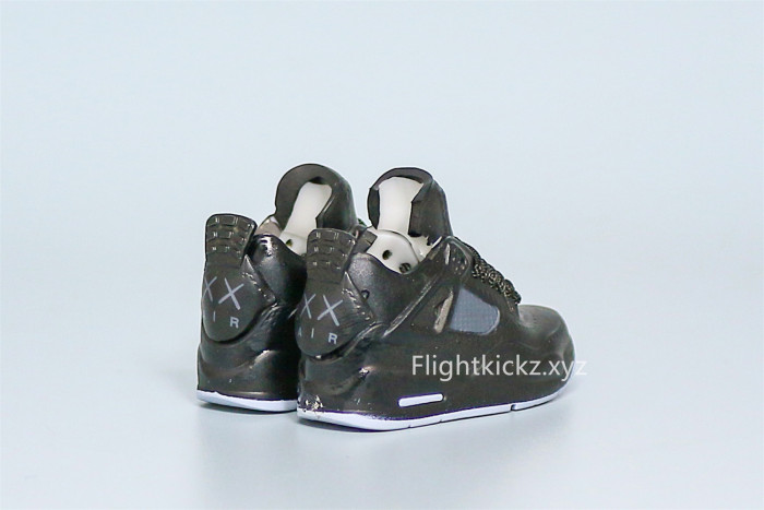 Mini Sneaker Kaws x Air Jordan 4 Dark Grey 3D keychain
