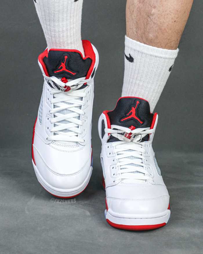 Air Jordan 5 Fire Red Black Tongue 2025 （A1）