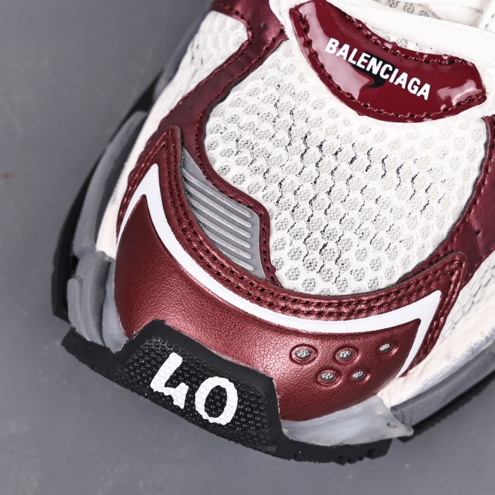 Balenciag* Runner Sneaker 'White Burgundy'