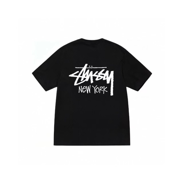 Stussy New York Custom Logo Print Crew Neck T-shirt