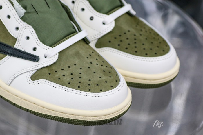 Travis Scott x Air Jordan 1 ' Medium Olive' GS（A1）