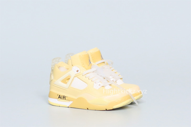 Mini Sneaker Off White x Air Jordan 4 Sail 3D keychain
