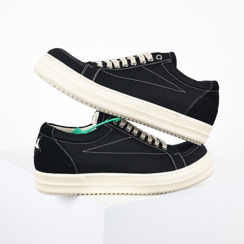 R!ck Owens DRKSHDW Penta Vintage low-top sneakers in black and milk