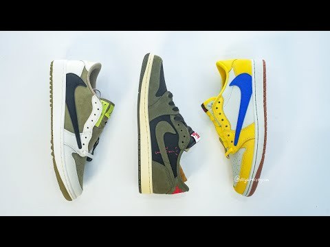 Travis Scott x Air Jordan 1 Retro Low OG SP “Elkins/Canary Yellow”（A1）
