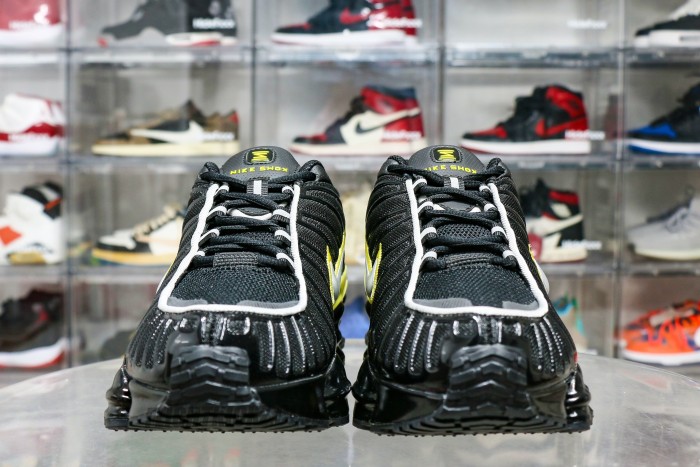 Nike Shox TL Black Dynamic Yellow Metallic Silver
